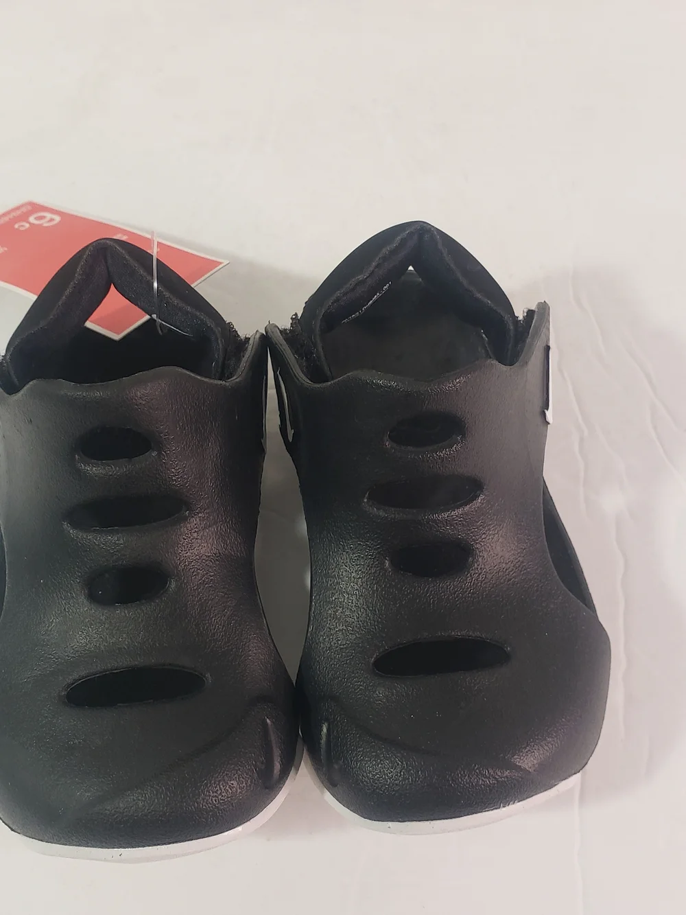 Nike Black and White Slip-On Foam Sandals, Sz: 6C Summer Shoes